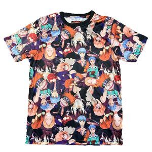 Anime Fresh Prints Drill Cartoon Collage Clothing Men’s M Shirt